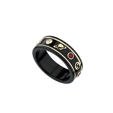 gucci icon ring with gemstones|gucci icon 18k ring.